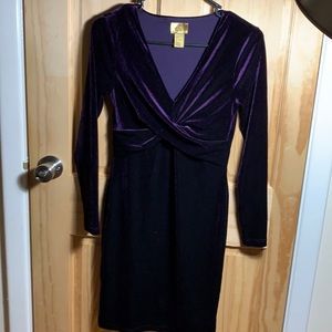 Elegant purple satin dress